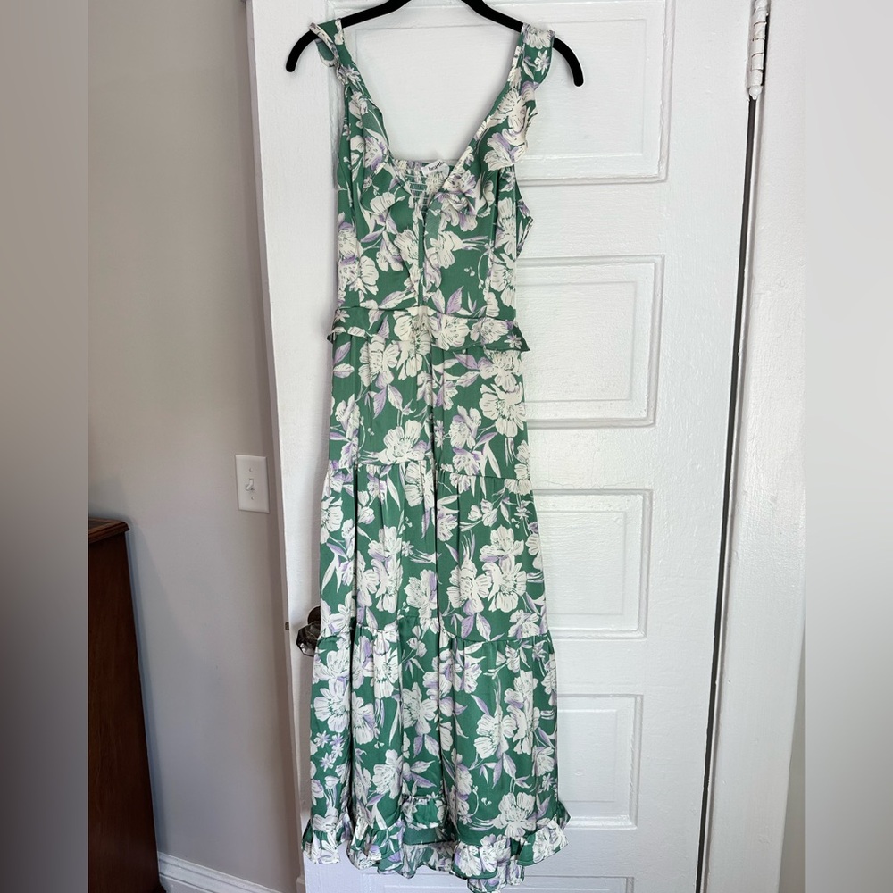 Heartloom Dress, Green Purple Floral, Size S